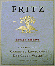 Fritz 2005 Estate Reserve Cabernet Sauvignon
